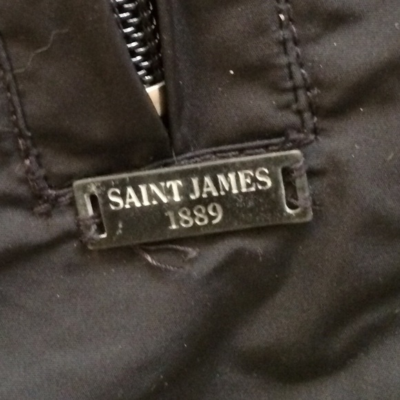 SAINT JAMES Classic Men's Black Water Resistant, Lined Sailing Jacket in Small - Picture 8 of 14